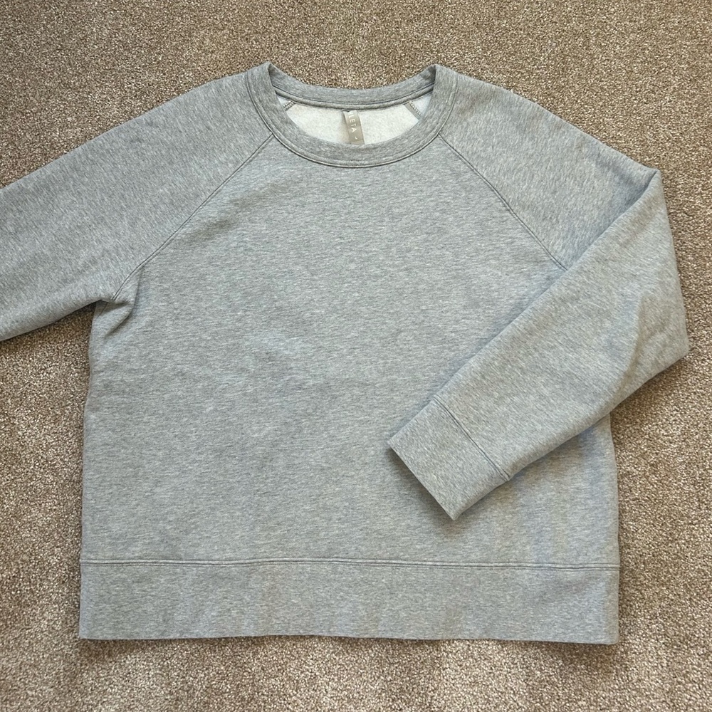 Athleta Light Gray Crewneck Sweatshirt